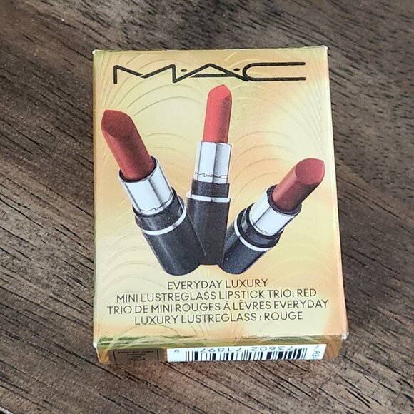 MAC Everyday Luxury Mini Lustreglass Lipstick Trio Holiday Gift Set - Picture 5 of 6